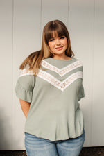 Break Away Top In Sage