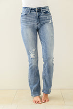 Judy Blue Brecken Hi-Waist Minimal Destroy Bootcut Jeans