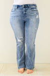 Judy Blue Brecken Hi-Waist Minimal Destroy Bootcut Jeans