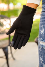 Buffalo Plaid Tech Touch Gloves In Black