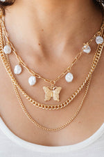 Butterfly Pearls Necklace