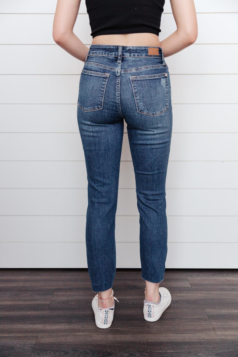 Judy Blue Vintage Indigo Cropped Skinny Jeans