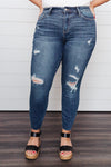 Judy Blue Vintage Indigo Cropped Skinny Jeans