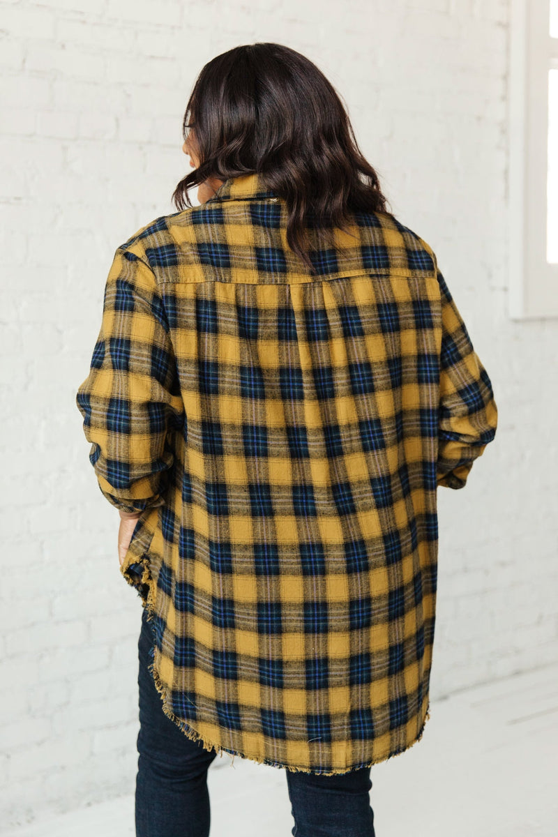 Cabin Views Plaid Button Up Top