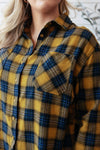 Cabin Views Plaid Button Up Top