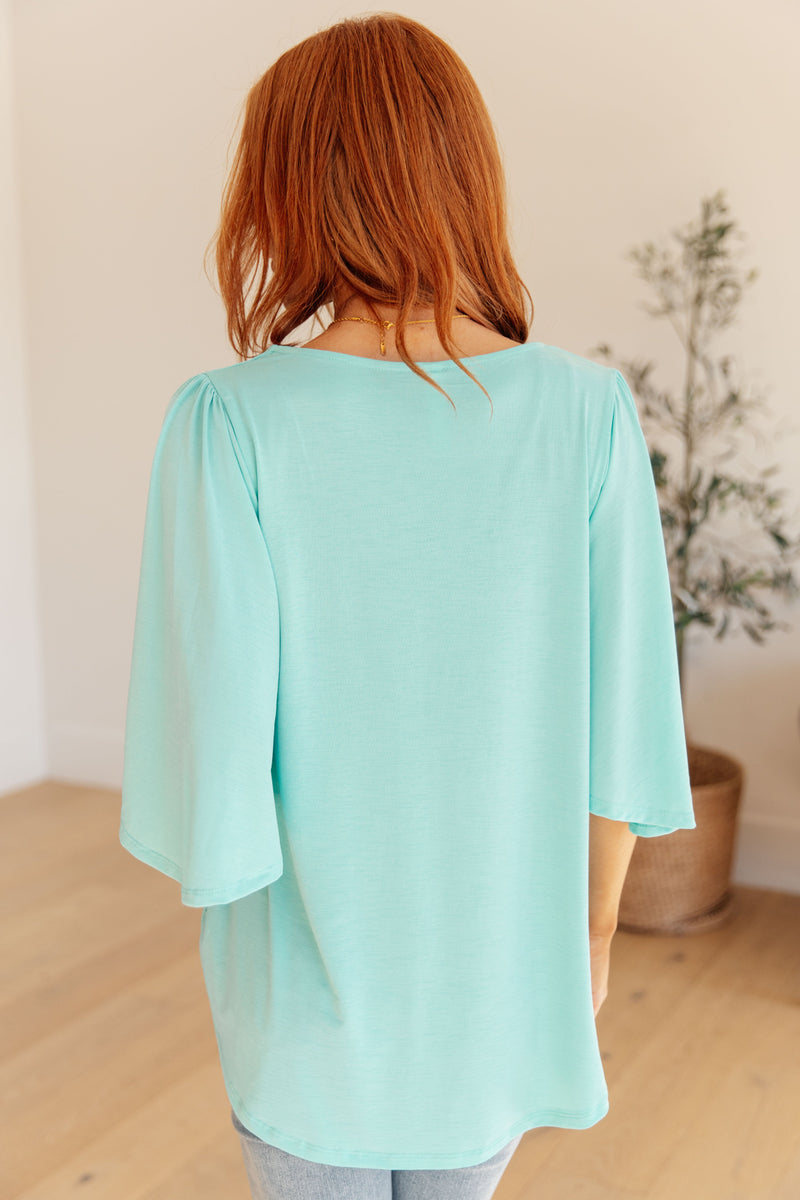 Cali Blouse in Neon Blue