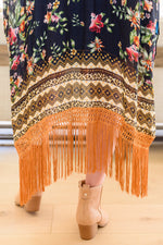 Can't Look Away Floral Fringe Kimono