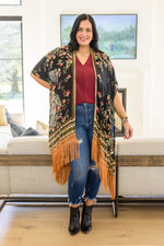 Can't Look Away Floral Fringe Kimono