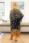 Can't Look Away Floral Fringe Kimono