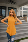 Can't Wait for Spring Hi-Low Sleeveless Top in Mustard