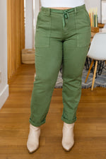 Judy Blue Carmen Double Cuff Joggers in Green