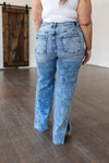 Risen Carter High Rise Slit Hem Straight Jeans