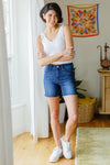 Judy Blue Cassie Mid Rise Cutoff Shorts