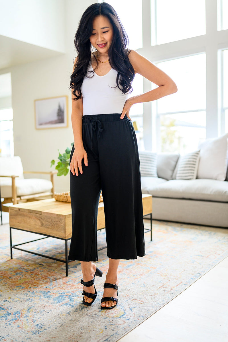 Casual and Carefree Wide Leg Cropped Pants