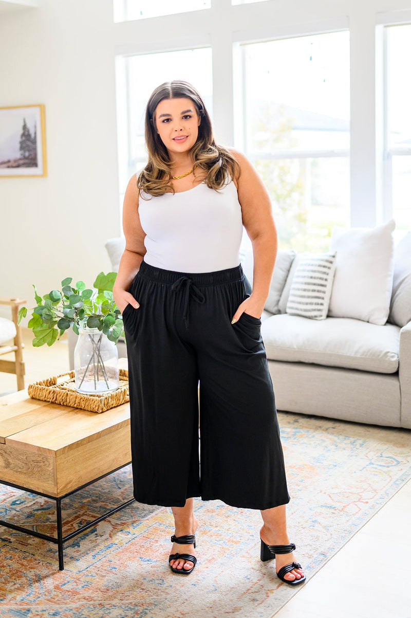 Casual and Carefree Wide Leg Cropped Pants