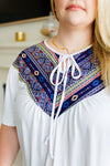 Casually Boho Keyhole Neckline Top