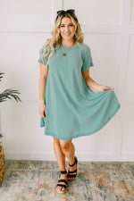 Best Of The Basic Tee Shirt Dress in Mint