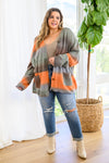 Changing Leaves Long Sleeve Button Up Cardigan