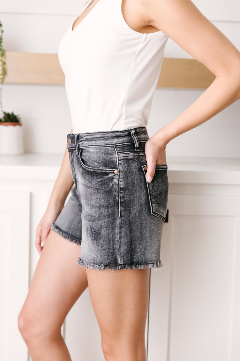 Judy Blue Undone Edges Shorts