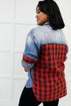 Checkered Denim Patch Shirt