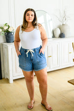 Judy Blue Chelsea Pull On Drawstring Denim Shorts