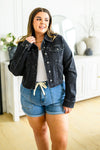 Judy Blue Chelsea Pull On Drawstring Denim Shorts