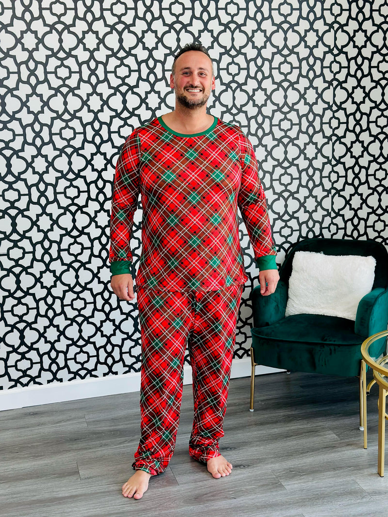 PREORDER: Matching Family Christmas Pajamas in Holiday Plaid