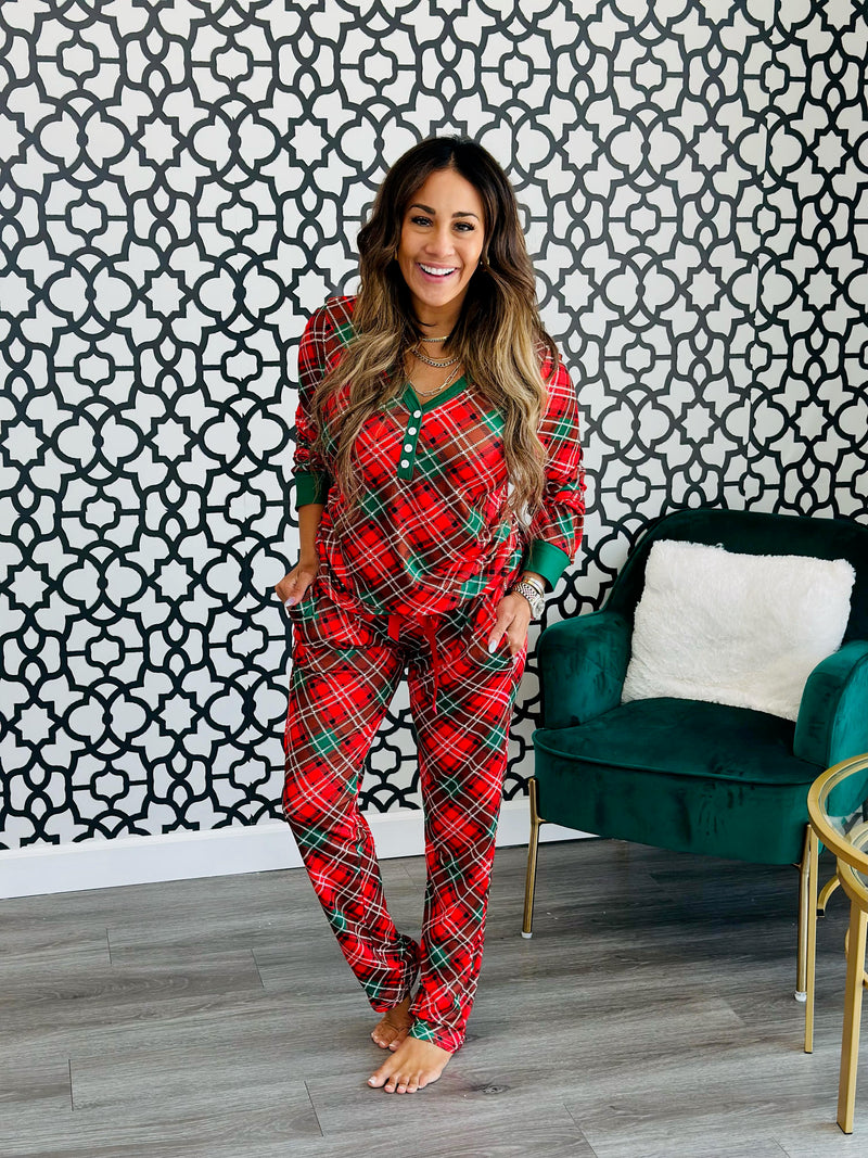 PREORDER: Matching Family Christmas Pajamas in Holiday Plaid