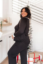 Classic & Cozy Pajama Top in Black