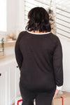 Classic & Cozy Pajama Top in Black