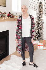 Classic and Cozy Knit Cardigan in Burgundy