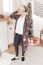 Classic and Cozy Knit Cardigan in Burgundy