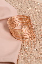 Clear Intentions Layered Cuff Bracelet In Rose Gold