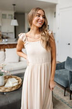 Clear View Dress in Oatmeal