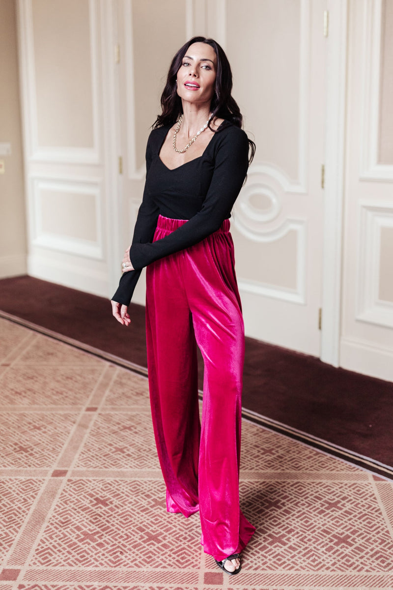 Cleo Velvet Wide Leg Pants