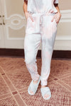 Cloud 9 Tie Dye Joggers in Peach