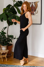 Cobblestone & Cafes Jumpsuit in Black