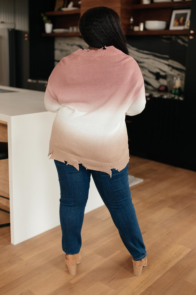 Color Melt Sweater in Mauve