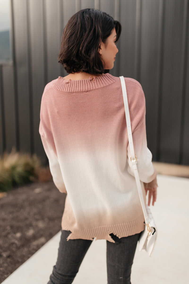 Color Melt Sweater in Mauve