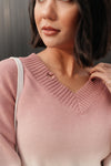 Color Melt Sweater in Mauve