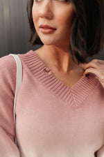 Color Melt Sweater in Mauve