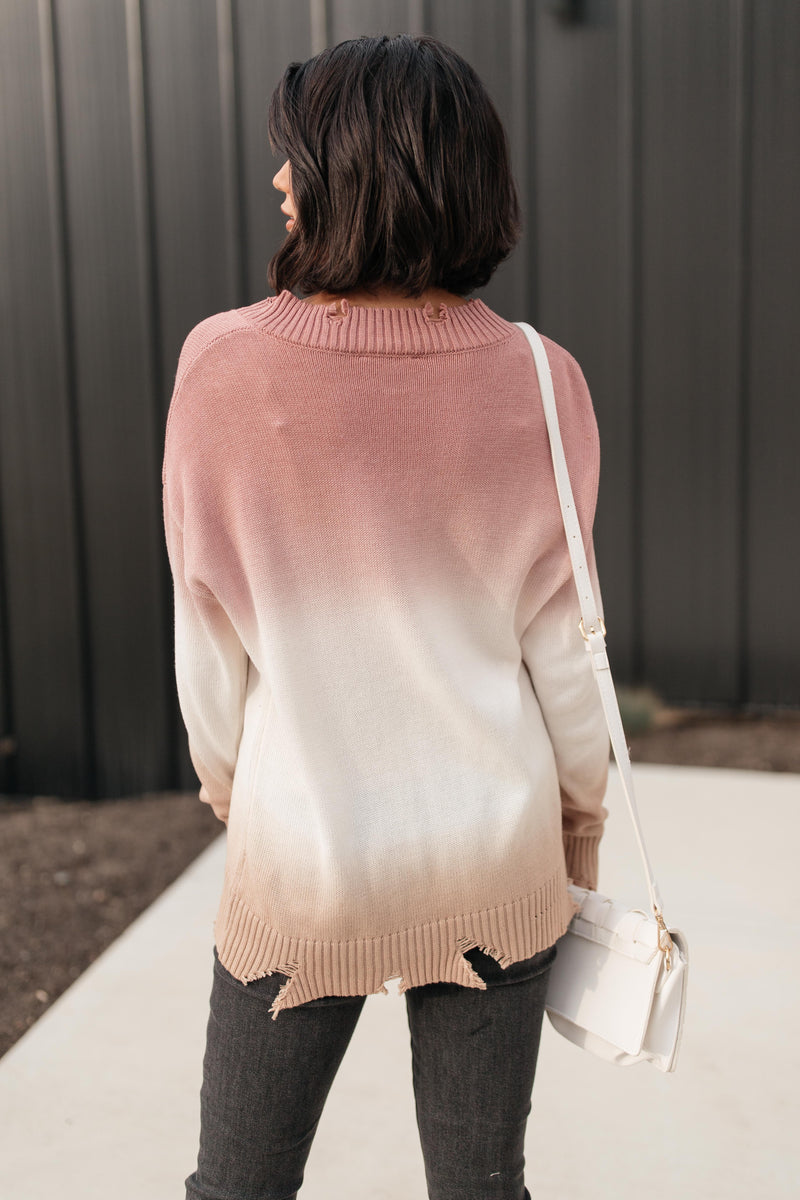 Color Melt Sweater in Mauve