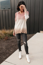 Color Melt Sweater in Mauve