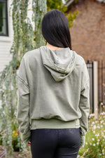 Colombia Button Pullover Hoodie In Green