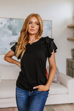 Come Fly With Me Flutter Sleeve Top