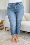 Judy Blue Corey Hi Rise Bleach Splash Boyfriend Jeans