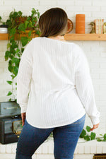 Counting The Days Textured Long Sleeve Top