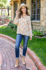 Courtney Floral Button Up Top