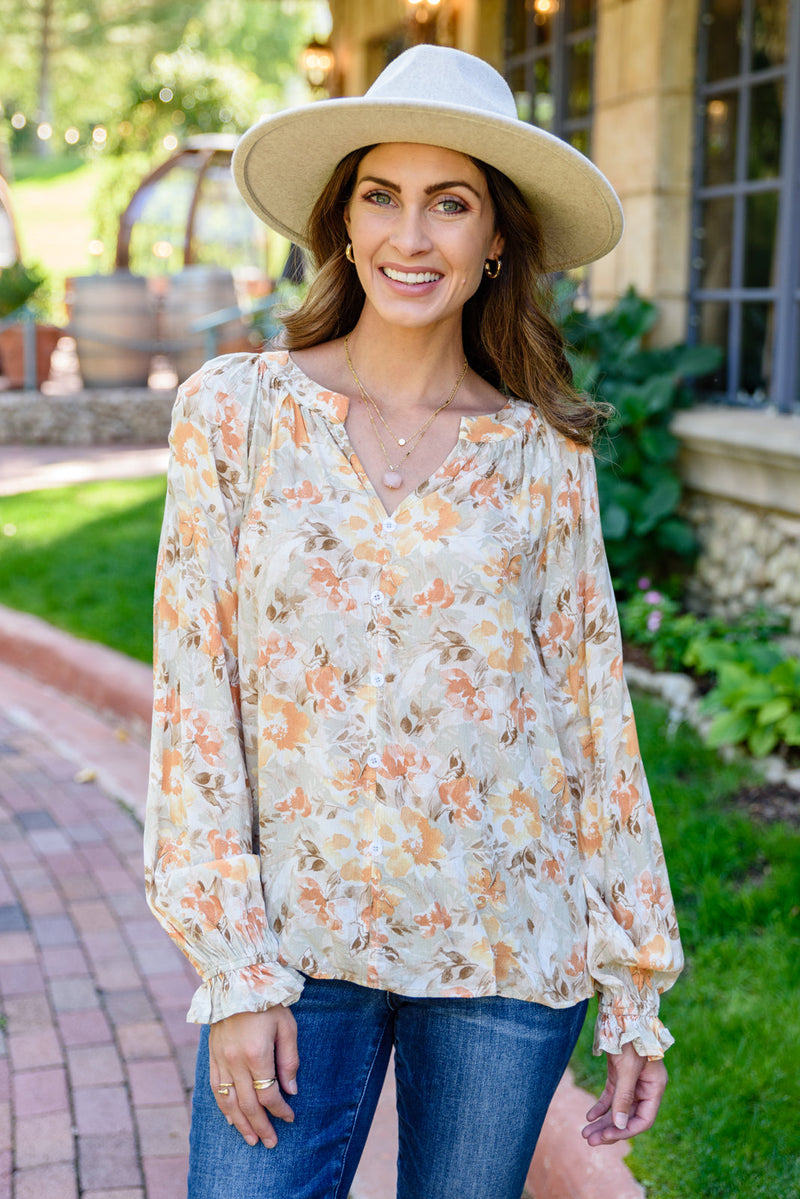 Courtney Floral Button Up Top