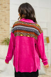 Cozy Cabin Days Open Front Top in Magenta